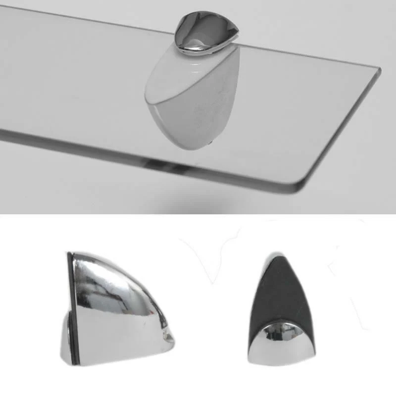 Reggimensola Supporti Per Mensole Vetro 9101 25 Mm Cromo Lucido Cm 7,1 Coppia