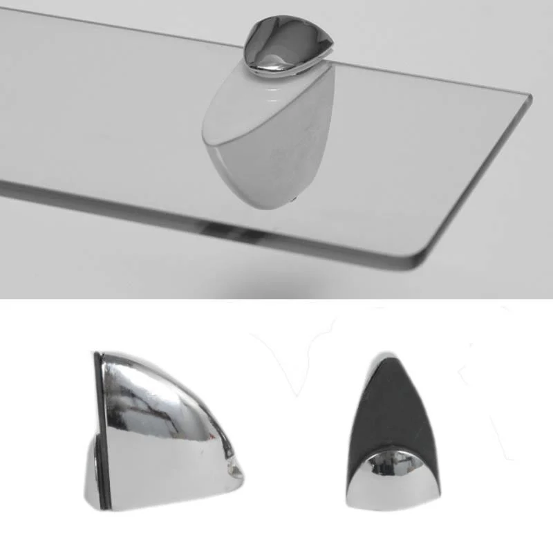 Reggimensola Supporti Per Mensole Vetro 9101 10 Mm Cromo Lucido Cm 3,2 Coppia