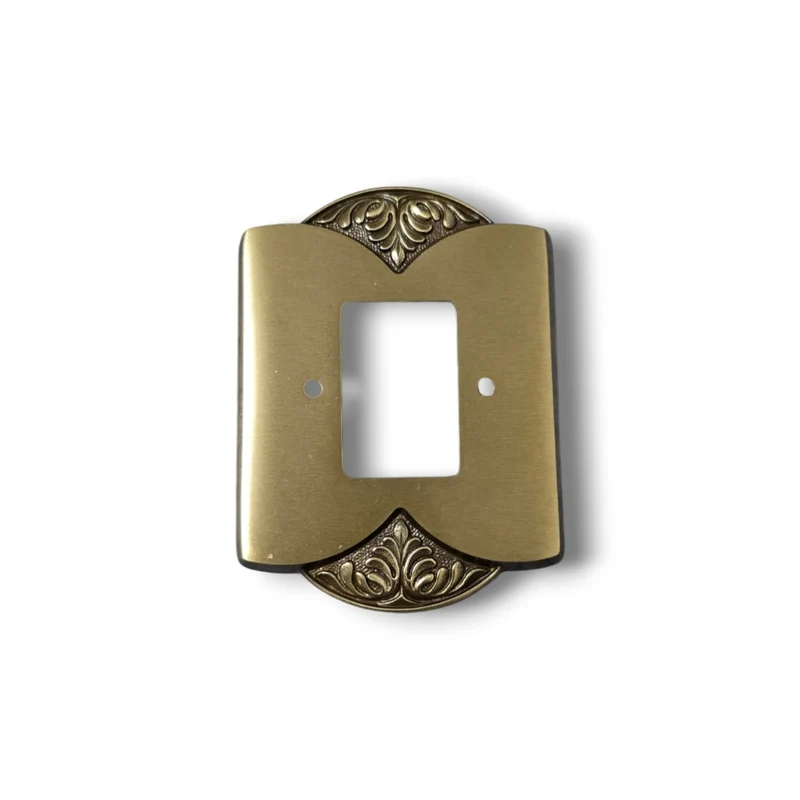 Placca Bticino Piuma Vintage Valli & Colombo Novia 2 Posti interruttore in ottone