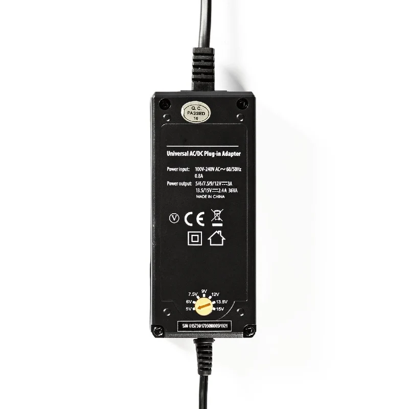 Nedis Adattatore di corrente universale, 5-15 V DC, 2,4 - 3,0 A, 36W