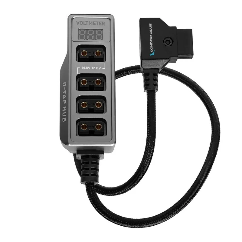 Kondor Blue 12V Metallo D-Tap Hub 4 Vie Port Power Tap Splitter (1/4"-20 Filettature)