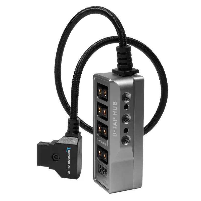 Kondor Blue 12V Metallo D-Tap Hub 4 Vie Port Power Tap Splitter (1/4"-20 Filettature)