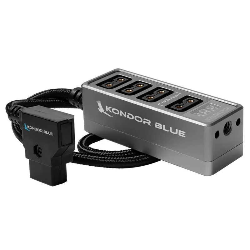 Kondor Blue 12V Metallo D-Tap Hub 4 Vie Port Power Tap Splitter (1/4"-20 Filettature)