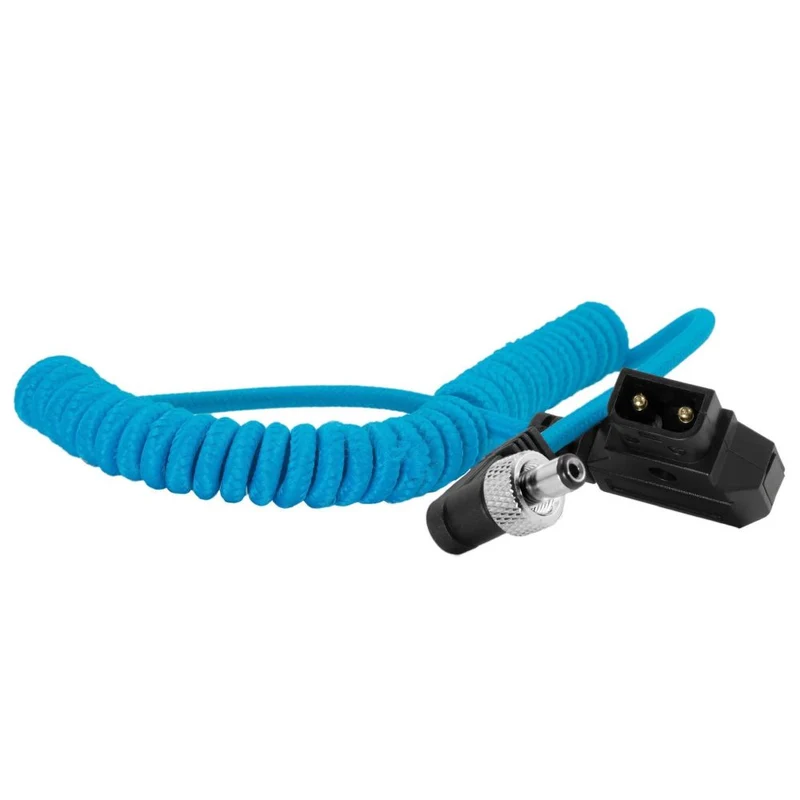 Kondor Blue D-Tap a spirale per bloccare il cavo CC ad angolo retto da 2,1mm (Atomos Ninja/Shogun)