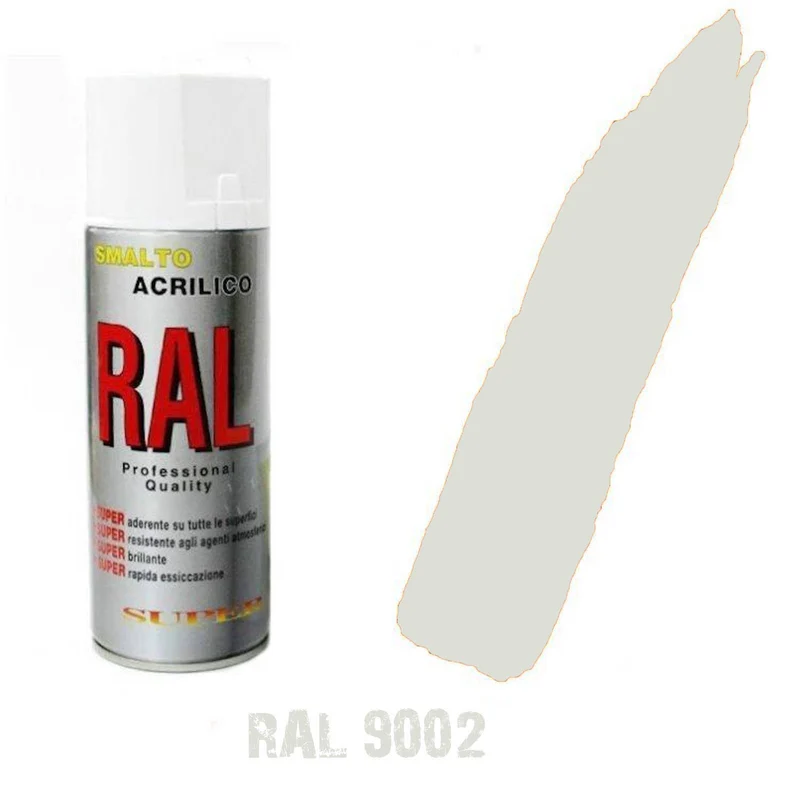 Bomboletta Spray Bianco Sporco Grigio Chiaro Ral 9002 Acrilico Vernice Brillant