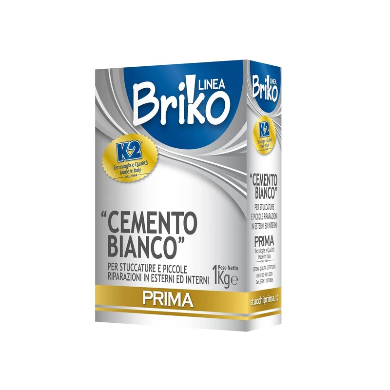 Cemento Bianco in Polvere Kg 1 K2 in Cartone Briko Prima Qualità