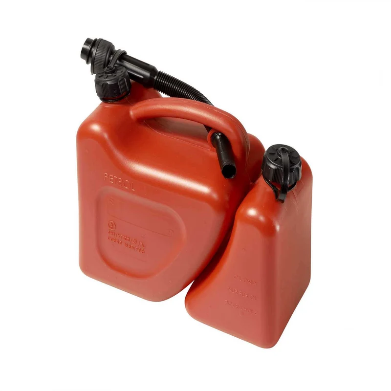 Tanica Benzina Carburante Miscela Olio Pesante Lt5 Divisa 3,5+1,5 Doppio Uso