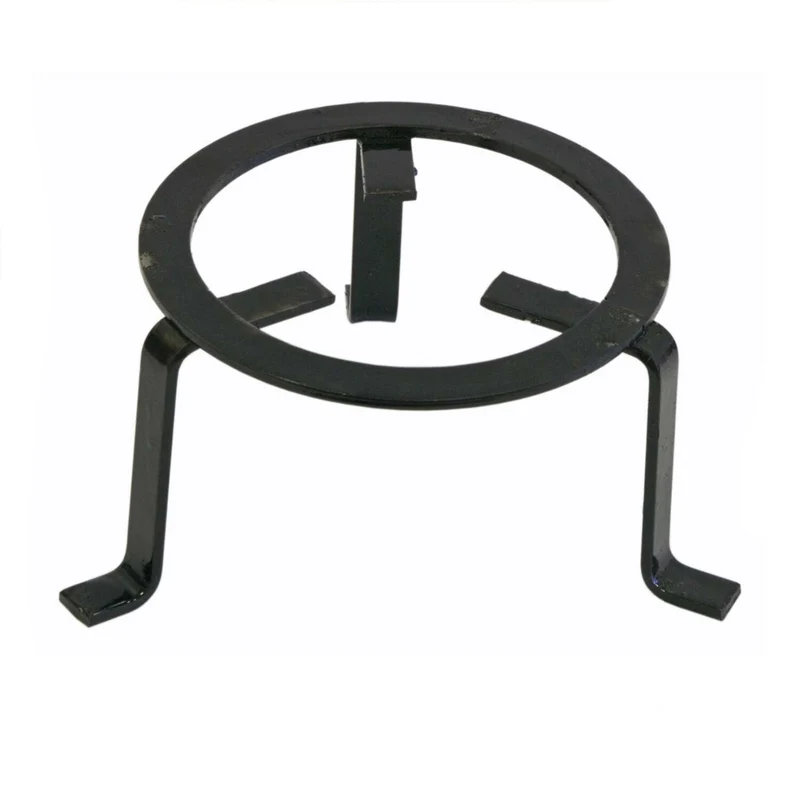 Treppiedi Portalegna Per Camino In Acciaio Piatto 30x15 Cm Tondo Peso Kg 1,2