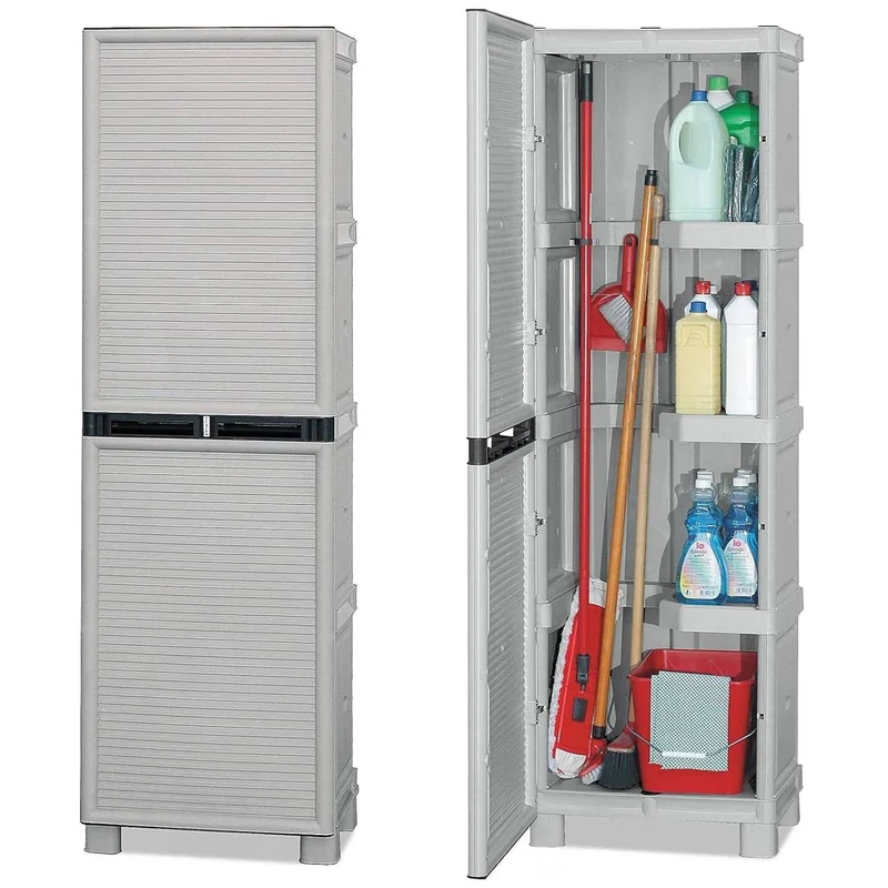 Armadio Resina Portascope Il Più Forte Pvc Esterno 50x172x39 Porta Scope Scopa