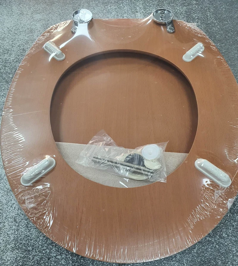 Copriwater Copri Water Wc Bagno Legno Mdf Effetto Ciliegio Coprivaso