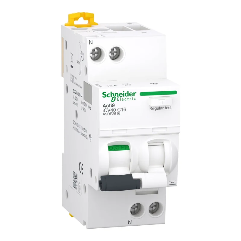 Interruttore Magnetotermico Differenziale Schneider iCV40A 1P+N Curva C 30mA Tipo AC
