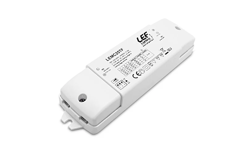 Alimentatore LED Multicorrente Dimmerabile Taglio di Fase LEF 350-600mA 15-25W IP20 – LEMC25TF