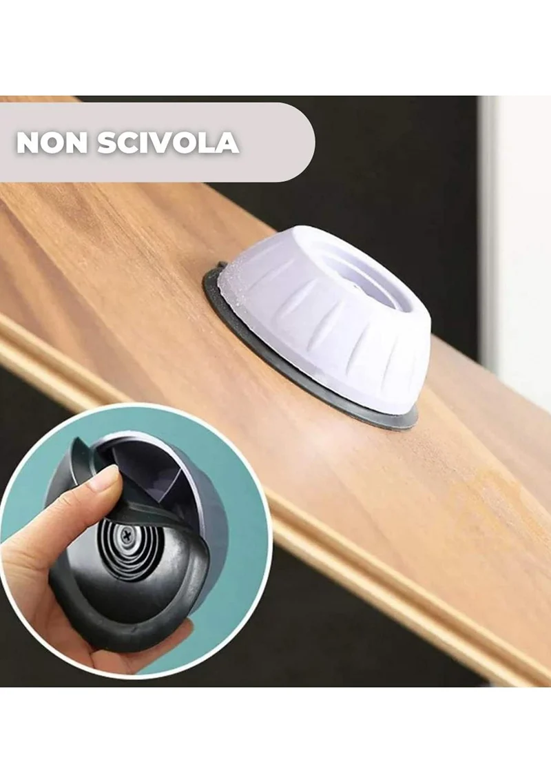 8 Pcs Piedini Antivibrazione Lavatrice Supporto Universale Contro le Vibrazioni Piedini di Gomma Antivibranti e Antiscivolo per Mobili ed Elettrodomestici