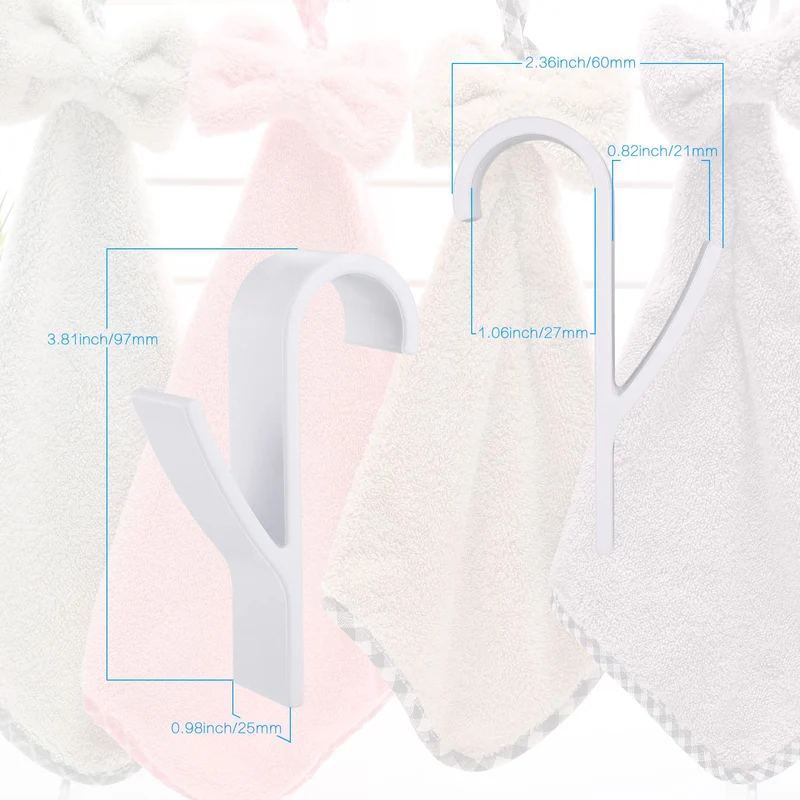 8 Pezzi Ganci per Termoarredo Bagno, Ganci Termoarredo Bagno, Appendi Accappatoio Bagno, Salvaspazio, Gancio Termoarredo Bagno Robusti per Accappatoio, Vestiti e Asciugamani