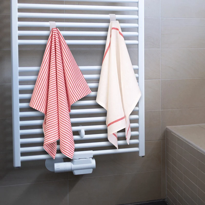 8 Pezzi Ganci per Termoarredo Bagno, Ganci Termoarredo Bagno, Appendi Accappatoio Bagno, Salvaspazio, Gancio Termoarredo Bagno Robusti per Accappatoio, Vestiti e Asciugamani