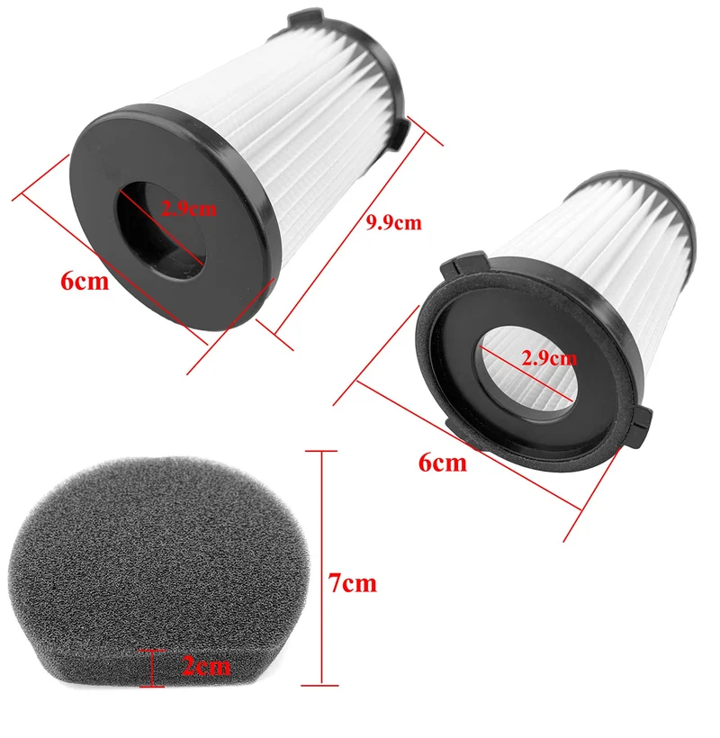 4 Filtri e 4 Spugne per Aspirapolvere Ariete handyforce 2761 2759