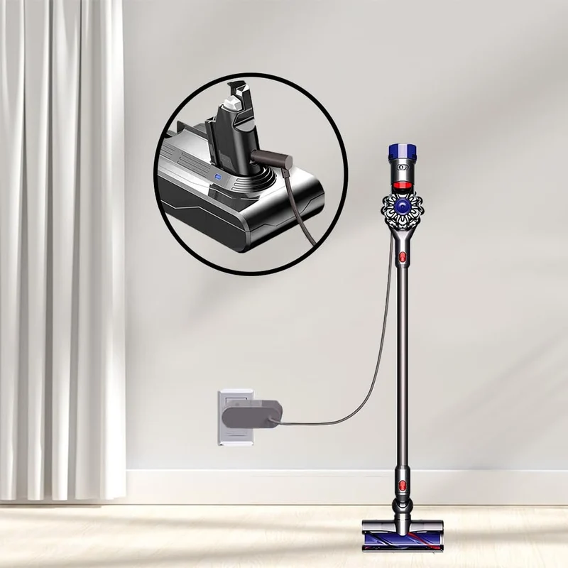 26,1V Caricabatterie per Dyson Animal V6 V7 V8 Absolute Aspirapolvere, Caricatore per DC58 DC59 DC61 DC62 DC72 SV03 SV04 SV05 SV06 SV11 SV10 SV09 Alimentatore Adattatore