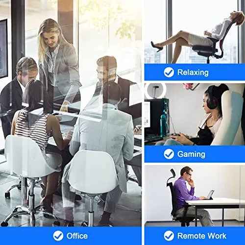 5 Pezzi Ruote Sedia Ufficio,Rotelle per sedie Design a Doppia Ruota,Ruote Ricambio Sedia Ufficio,Facile installazione senza attrezzi,per Sedie da Gioco,pavimenti duri fino,Scivolata Super Fluida