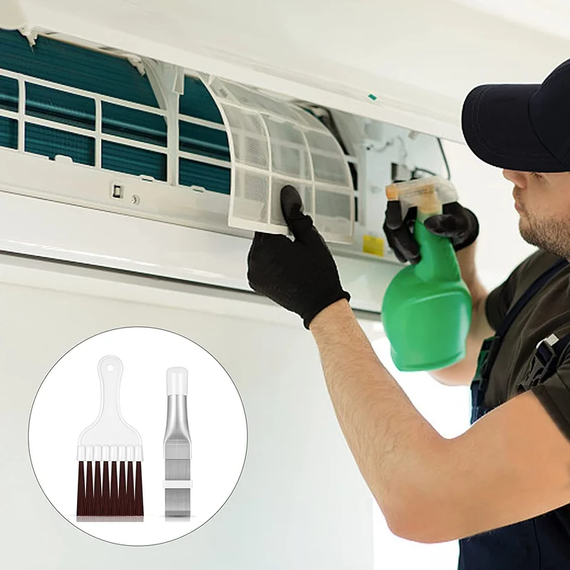 2 Pezzi Pulizia Filtri Condizionatore, Witbicg Spazzola Per Radiatori Condizionatore Pulizia Pulire Condizionatore Casa Asciugatrice Kit Pulizia Split Condizionatore Pulizia Climatizzatore