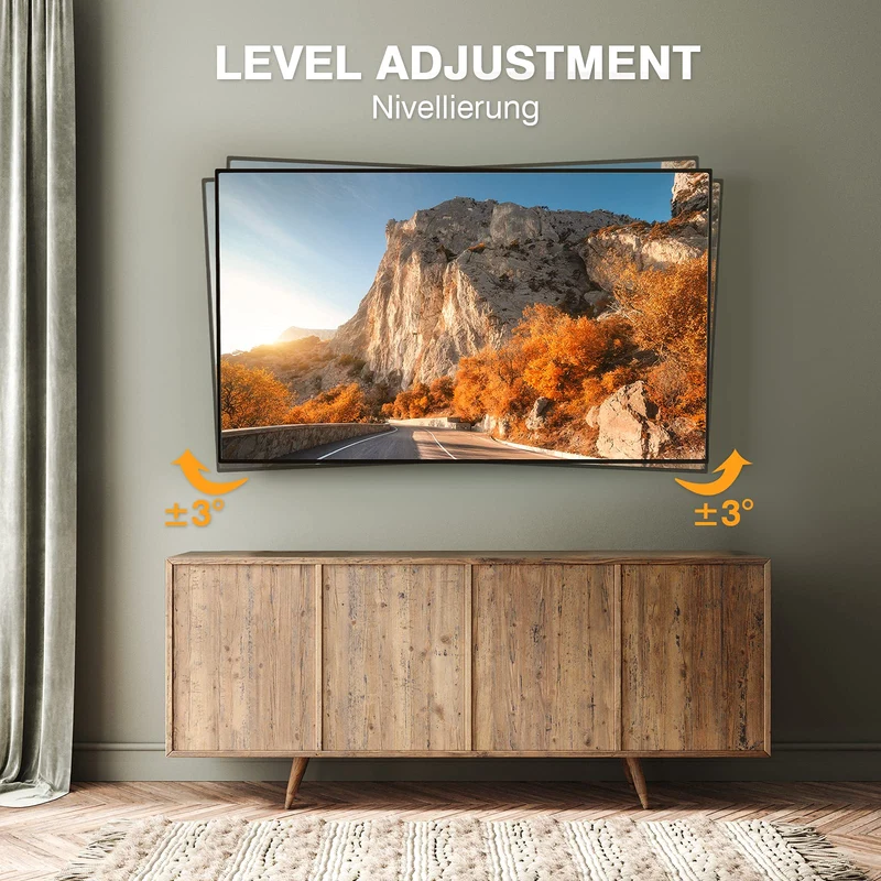 Perlegear Supporto da Parete per TV da 26 a 60 Pollici, Staffa TV con Braccio Girevole ed Estendibile, Max VESA 400x400, Supporto Ultra Resistente 45 kg - PGMFK6