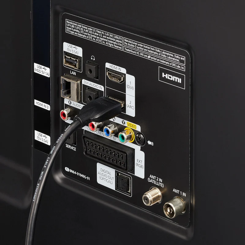 Amazon Basics Cavo Ultra HD HDMI 2.0 ad alta velocità, formati 3D supportati, con Audio Return Channel, 0,9 m, Nero