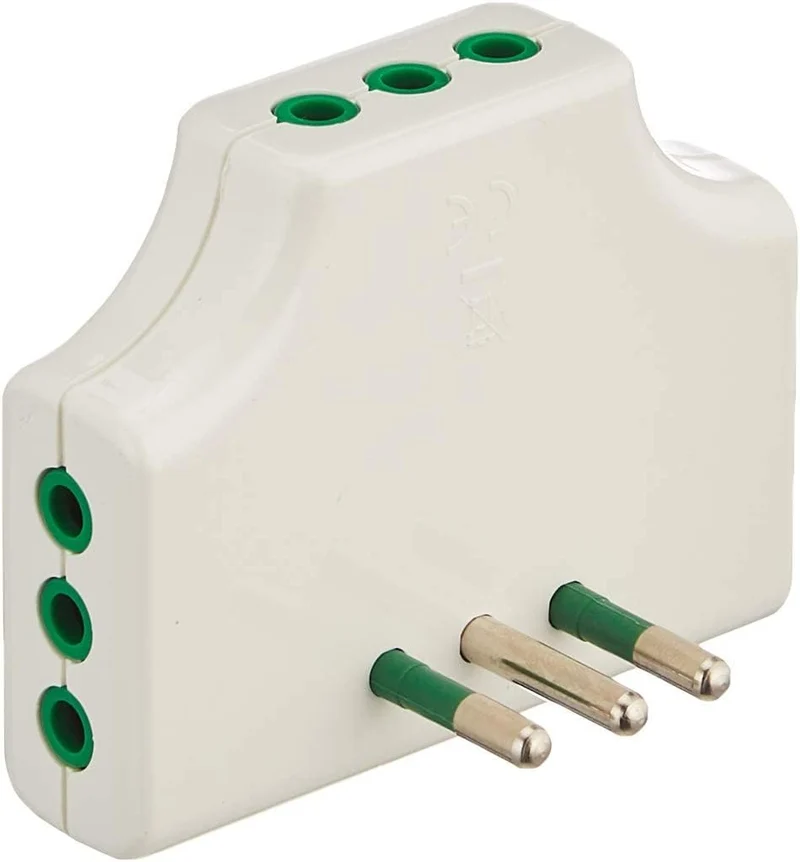 FANTON 82250 adattatore presa tripla piatta SALVASPAZIO - 1 spina italiana piccola 10A 3 prese italiane piccole