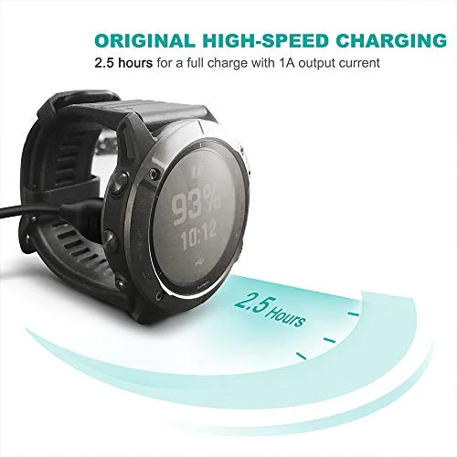 TUSITA Caricatore Compatibile con Fenix 7 7S 7X 6 6S 6X Pro 5 5S 5X Plus,Epix 2,Forerunner 745 935 945 45 45S 245,Approach S10 S40 S60,Vivoactive 3 4 4S,Vivomove 3 3S Sport,Instinct,Venu 2 Plus 2S Sq