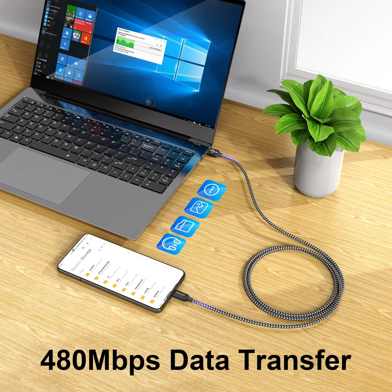 HAKUSHA Cavo USB C, [1M] Cavo USB Tipo C Nylon Ricarica Rapida per Android Samsung Galaxy S21 Ultra,Note 20,Z Fold 3,Huawei P50,Mate 40,MateBook,Xiaomi Mi 11 Lite,OnePlus 9,Google Pixel 5,Realme