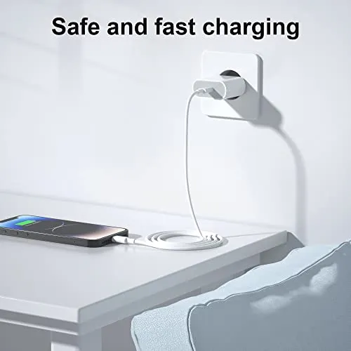 Caricatore Rapido USB C 20W with 2M Cavo for iPhone 14/14 Pro/ 14 Pro Max/ 14 Plus/ 13/12/11/XS/XR/X/8, AirPods, Sakahyro USBC Caricabatterie Spina Adattatore Alimentatore Presa Carica Muro Ricarica