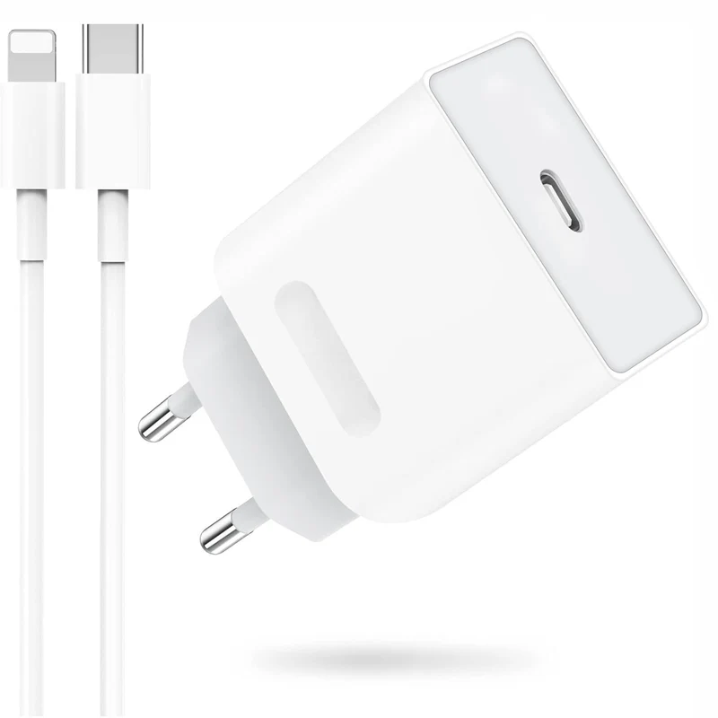 Caricatore for iPhone, 25W Caricabatterie Rapido con 2M Cavo for iPhone 14 13 12 11 Pro Max Plus XS XR SE iPad Fast Charger Caricabatteria USB C Spina Alimentatore Presa Carica Muro Ricarica Emberify