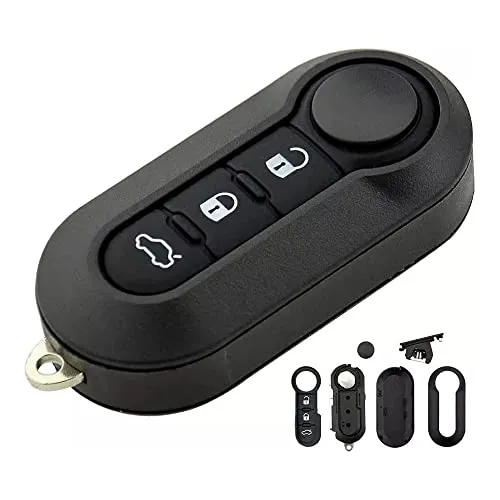 Custodia Guscio Portachiavi Cover per Chiavi Auto con 3 Tasti Compatibile con i modelli di Macchina Fiat Grande Punto, Evo, Panda, Bravo, Stilo, 500 L e Lancia Y, Delta Musa