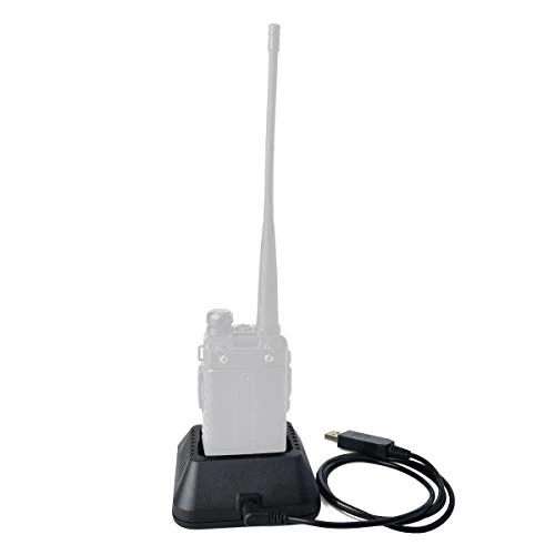 TWAYRDIO Caricabatteria da tavolo per radio bidirezionale Walkie Talkie Caricabatteria da tavolo per Baofeng UV-5R UV-5RA UV-5RB UV-5RC UV-5RD UV-5RE UV-5Replus UV-82 BF-F8HP TYT TH-F8 Ham Radio