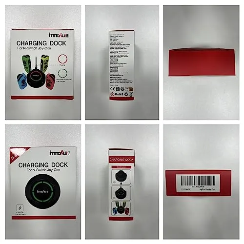 Stazionamento di ricarica per NS Switch/Switch OLED Joycon, innoAura supporto per caricabatterie 4 in 1 Switch Joycon con indicazione a LED