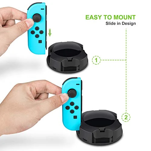 Stazionamento di ricarica per NS Switch/Switch OLED Joycon, innoAura supporto per caricabatterie 4 in 1 Switch Joycon con indicazione a LED