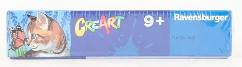Ravensburger - CreArt Serie D, Gattino e Farfalla, Dipingere con i Numeri, Kit Pittura Bambini, Tema Animali, Cornice Inclusa, Gioco Educativo, Idea Regalo Bambini 9+ Anni, 26x20 cm