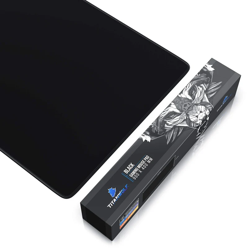 Titanwolf - Tappetino per mouse XXL, XXL, per gaming, gioco veloce, 900 x 400 mm, XXL, migliora precisione e velocità, presa stabile su superfici lisce