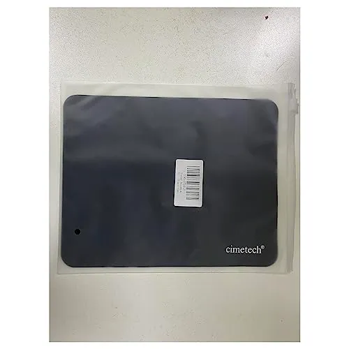 cimetech Tappetino per Mouse Confortevole Superficie Superfine in Fibra di Seta Liscia Sensori Base in Gomma Antiscivolo per Pulire Lavabile per Computer Portatile - Nero Black