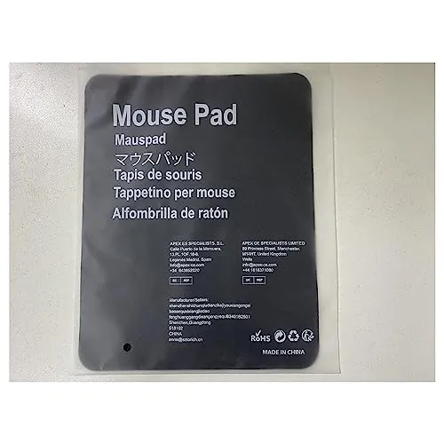 cimetech Tappetino per Mouse Confortevole Superficie Superfine in Fibra di Seta Liscia Sensori Base in Gomma Antiscivolo per Pulire Lavabile per Computer Portatile - Nero Black
