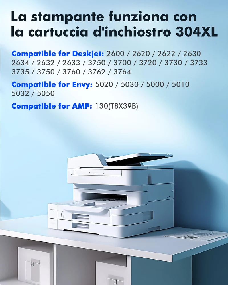 Heroil 304XL Nero e Colore 304 XL Cartucce d'inchiostro Rigenerato per HP 304 XL Nero e Colore per HP DeskJet 2600 2620 2630 3700 3720 3730 3750 3760 3762 3764 Envy 5000 5010 5020 5030 5032 (2-Pack)