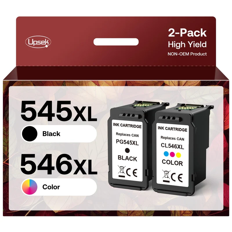 Upsek PG-545XL CL-546XL Cartucce d'inchiostro per 545 546 XL Multipack,Compatibili per Pixma MX490 MX495 IP2850 IP2840 MG2455 MG2550 MG2555 MG2950 TS205 TS3150 TS305 TR4550 (Nero e Colore)