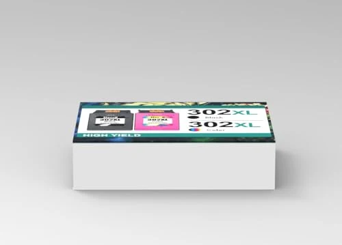 Heroil 302 XL 302XL Cartucce d'inchiostro Sostituzione per HP 302 nero e colore per HP Envy 4520 4522 4525 Officejet 3830 3834 4650 4652 DeskJet 1110 2130 3630 3632 3634 3636 (2-Pack)