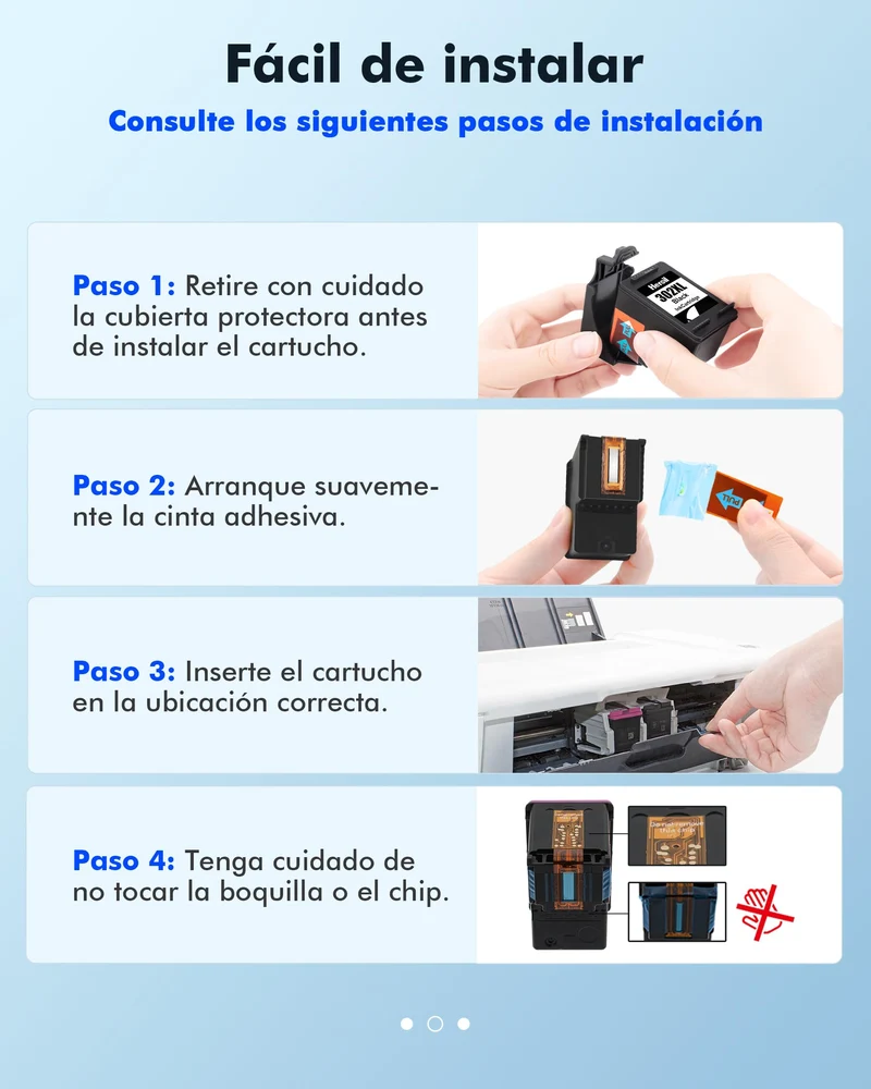 Heroil 302 XL 302XL Cartucce d'inchiostro Sostituzione per HP 302 nero e colore per HP Envy 4520 4522 4525 Officejet 3830 3834 4650 4652 DeskJet 1110 2130 3630 3632 3634 3636 (2-Pack)
