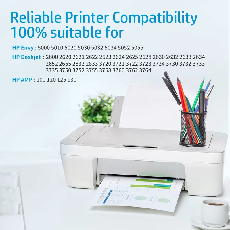Wewant 304XL Cartucce d'inchiostro per 304 XL Nero e Colore, ad Alta Capacità, per DeskJet 2600 2620 2630 3700 3720 3730 3733 3735 3750 3760 3762 3764, ENVY 5000 5010 5020 5030 5032(2-Pack)
