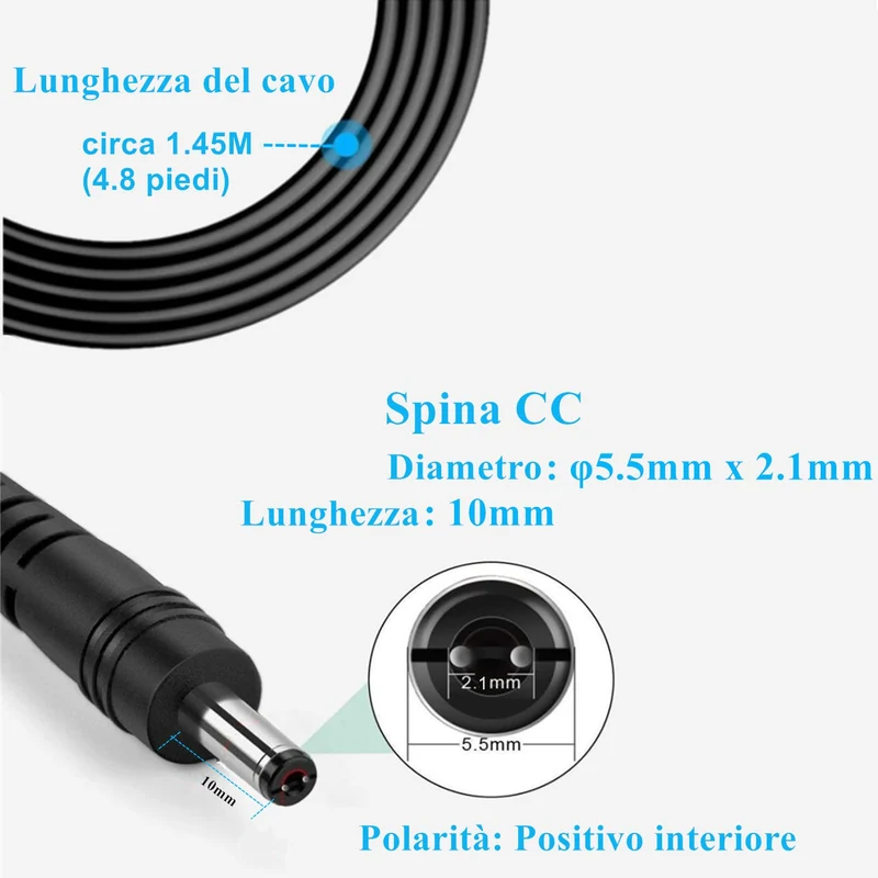 Adattatore AC-DC 24V 1A Alimentatore AC220V da 230V a DC24V con 8 adattatori per spina Caricabatterie DC24V 100mA a 1000mA (DC24Va 1A)