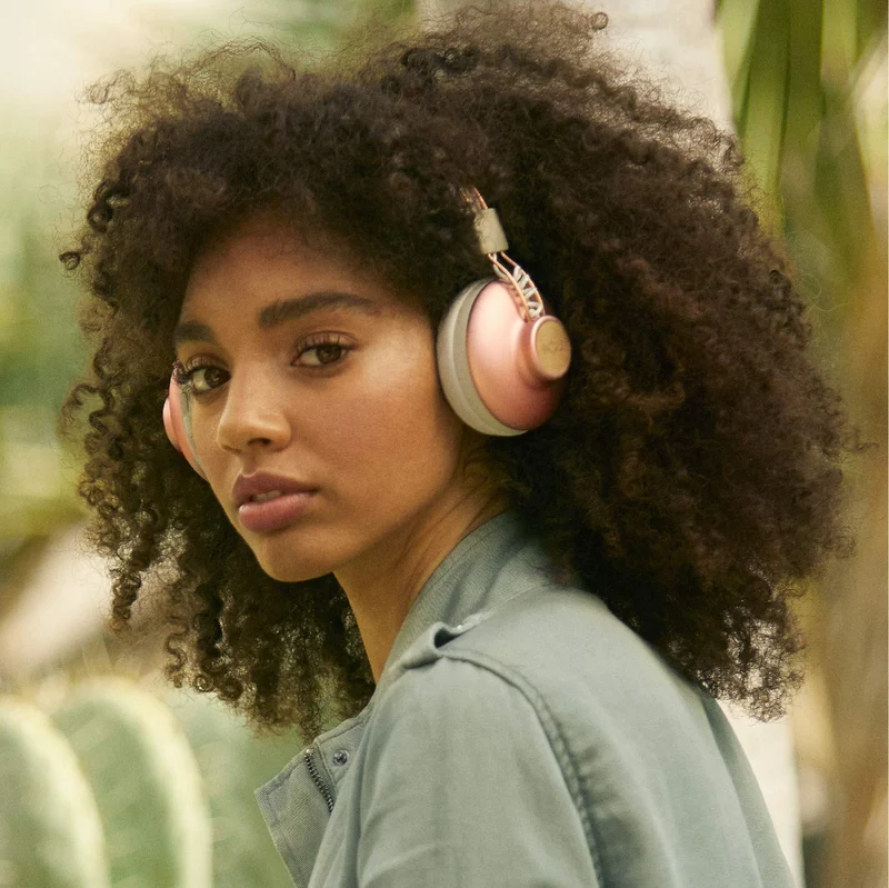 House of Marley Positive Vibration 2 Cuffie Wireless, Auricolari Over Ear Senza Fili con Bluetooth, Durata Batteria 12 Ore, Diver da 40 mm, Microfono Incorporato, Comandi Integrati, Rame