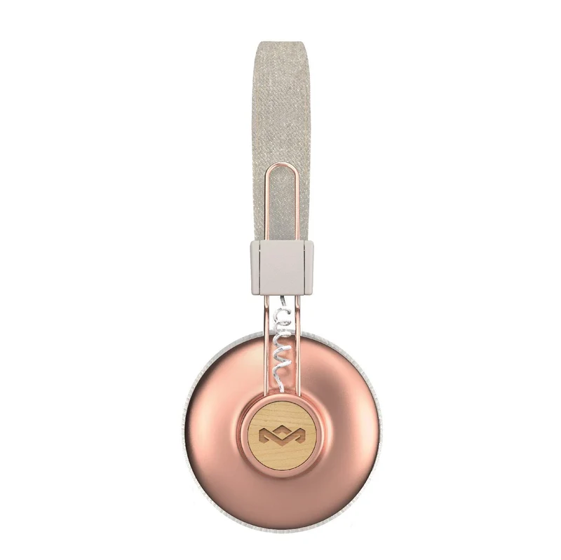 House of Marley Positive Vibration 2 Cuffie Wireless, Auricolari Over Ear Senza Fili con Bluetooth, Durata Batteria 12 Ore, Diver da 40 mm, Microfono Incorporato, Comandi Integrati, Rame