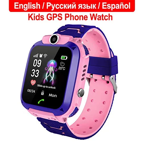 Smart Watch per bambini, Q12 Touch Smartwatch per ragazzi e ragazze, con fotocamera, supporto di posizionamento preciso, monitoraggio di attività in standby lungo con frequenza cardiaca, orologio