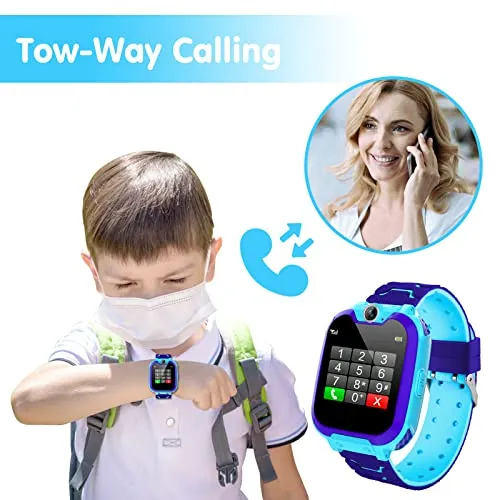 Smartwatch per Bambini con Telefono, Orologio Intelligente con 16 Giochi Chiamata Musicale SOS Touchscreen Fotocamera, Smart Watch per Ragazzi Ragazze Regalo di Compleanno[Scheda SD integrata]