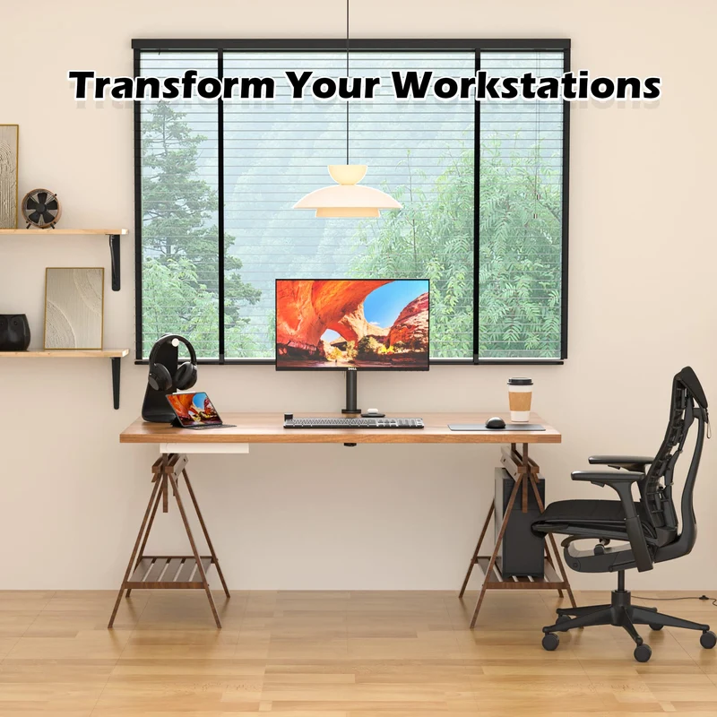 BONTEC Braccio Monitor Singolo per Schermo LED LCD da 13 a 32 Pollici, Ergonomica Inclinazione e Rotazione Braccio Monitor Scrivania con Morsetto, Dimensioni VESA: 75x75-100x100 mm