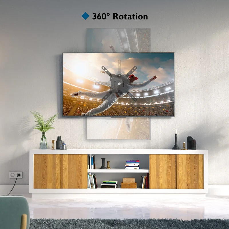 BONTEC Supporto da Parete TV e Monitor da 13-42 Pollici, Braccio TV con Inclinabile, Girevole ed Estendibile, Staffa TV Fino a 20 kg, Porta TV da Parete con Fascette cavi, Max VESA 200x200mm